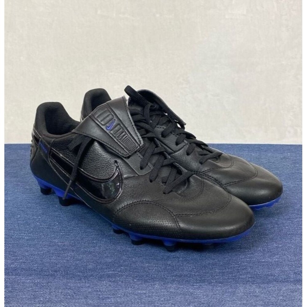 Nike The Premier 3 FG Soccer Cleats Black Hyper Royal Size 8.5